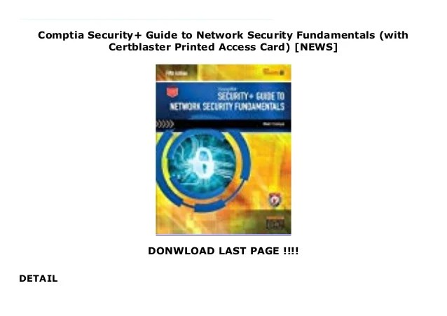 Security+ Guide To Network Security Fundamentals Lab Manual for