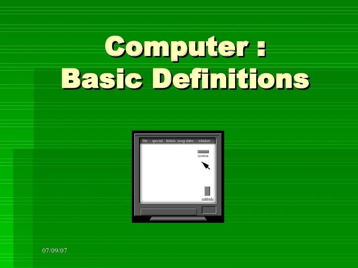 Computer Basic Definitions