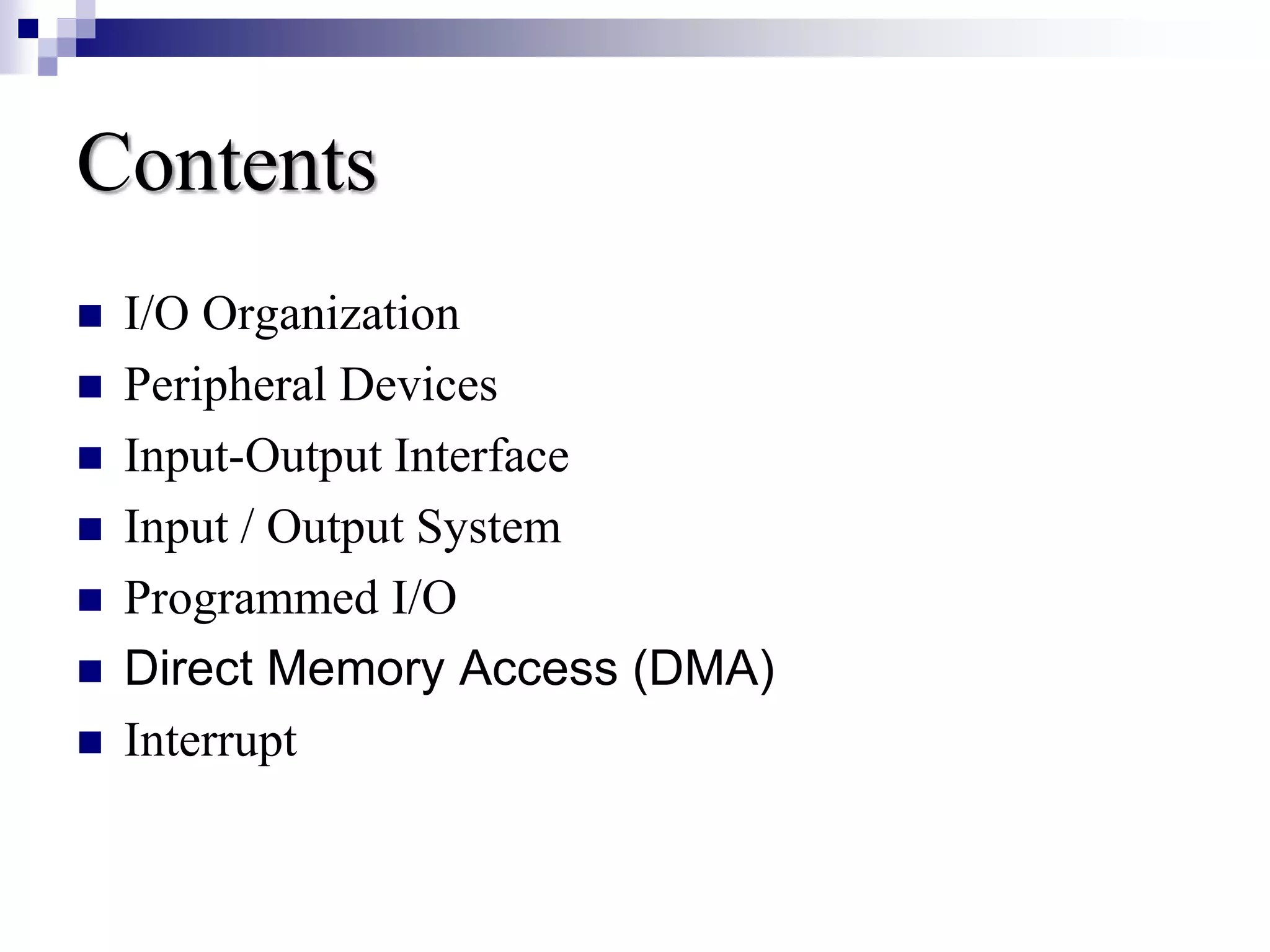 Computer architecture input output organization PPT