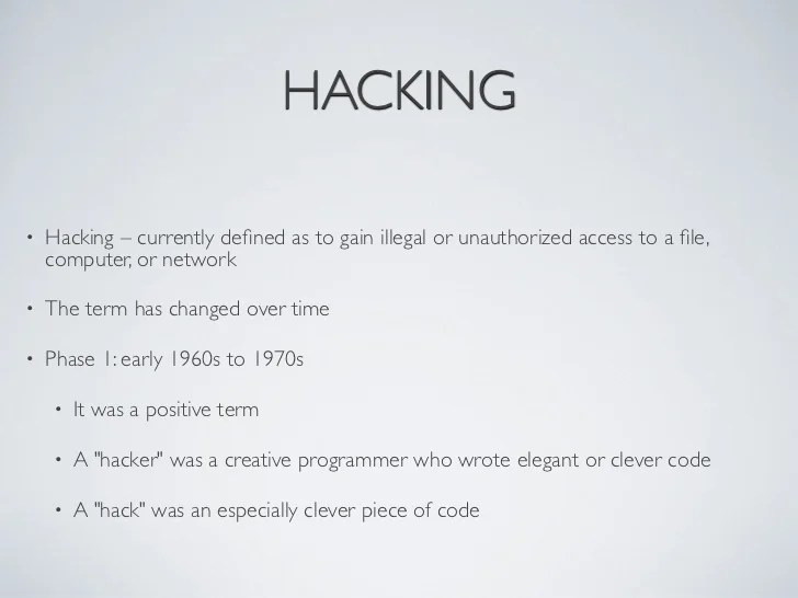 Computer crime hacking