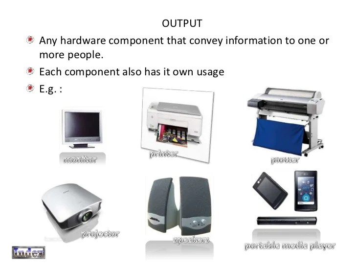 Input, Output and Storage Devices