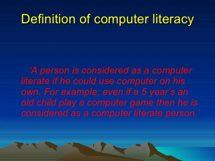 Computer literacy by student of UOL from first semester