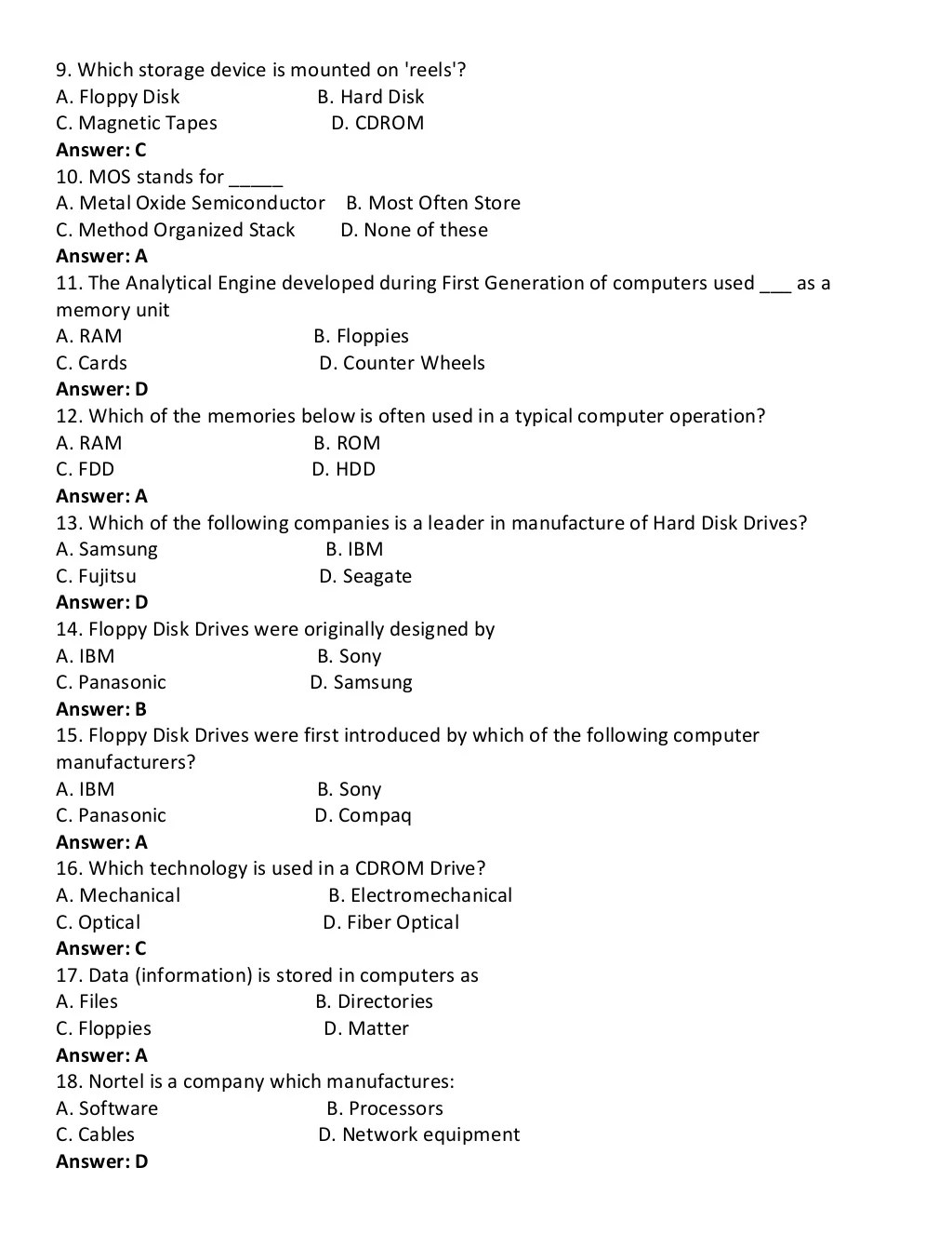 Computers basic mcq questions 3