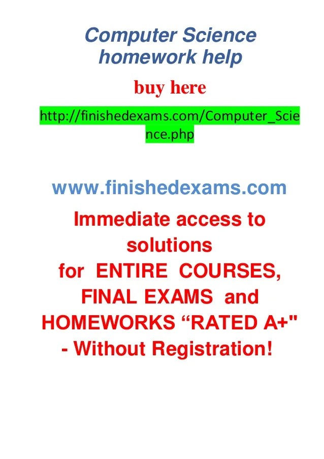 😍 Computer science homework help. Do my Computer Science Homework. 2019