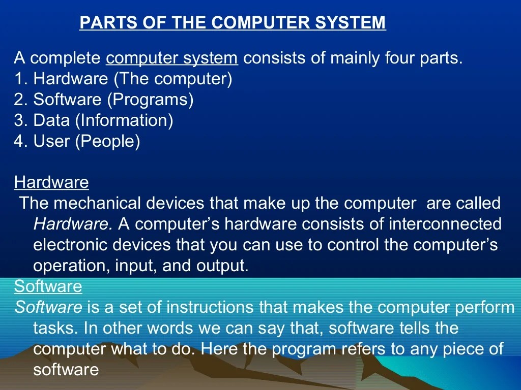 basics of computer system ppt