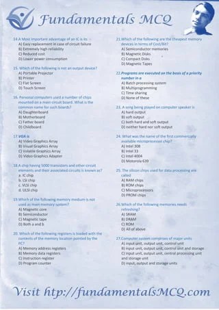 Computer systems mcq | PDF
