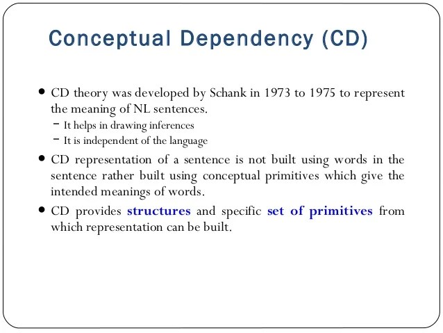 Conceptual dependency