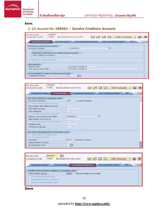 SAP FI AP Configuration & End User Guide