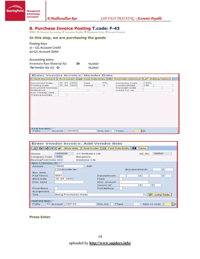 SAP FI AP Configuration & End User Guide