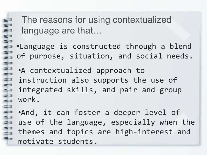 Contextualizing Language