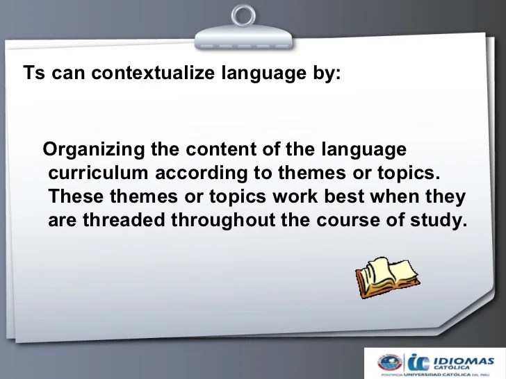 Contextualizing language