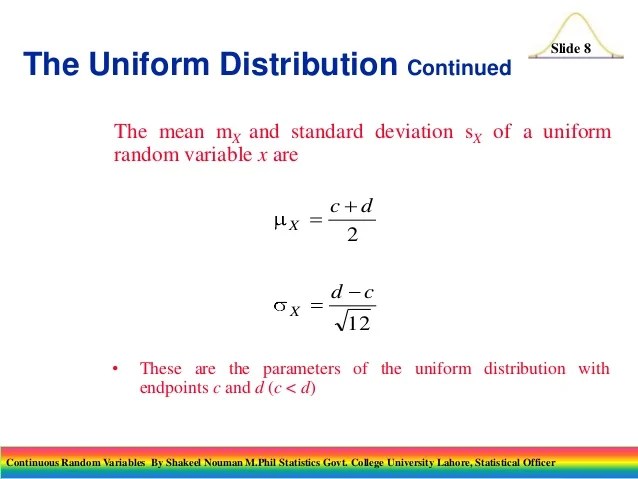 Continous random variable.