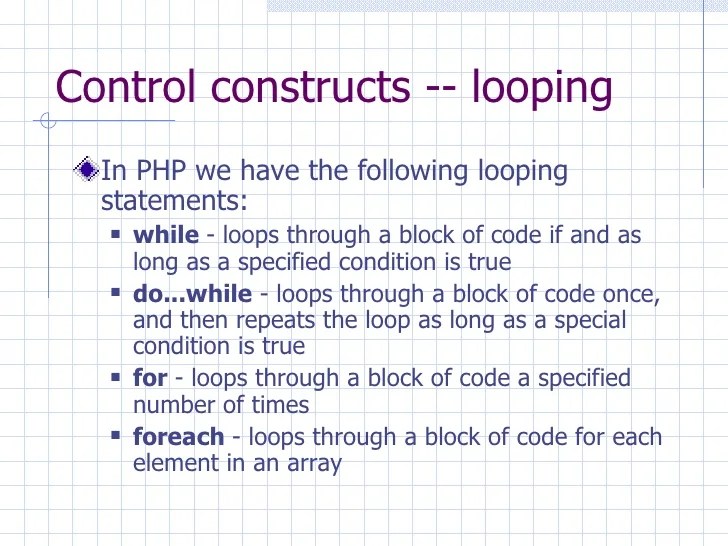 Control Structures In Php 2