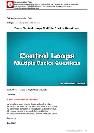 Control loops MCQ | PDF