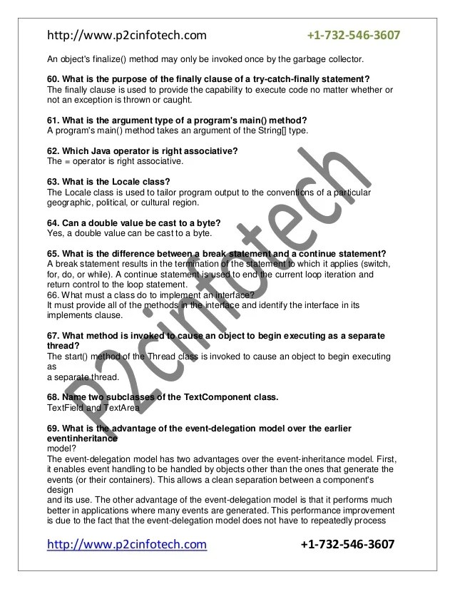 Core java interview questions for freshers