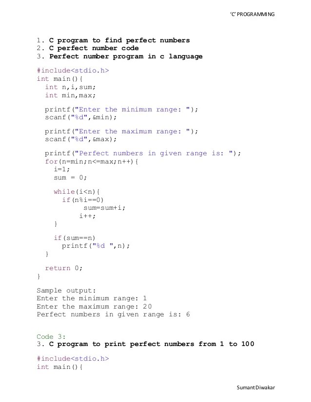C Program To Print Even Numbers And Odd Numbers