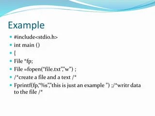 C programming disk file reading and writing | PPTX