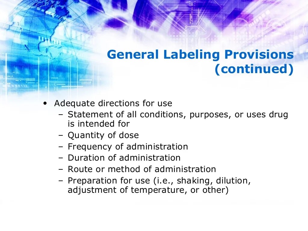 Labeling of Drugs 21 CFR Part 201