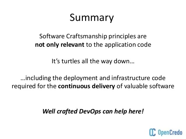 LSCC 2014 &quot;Crafting DevOps Applying Software Craftsmanship to DevOps&quot;