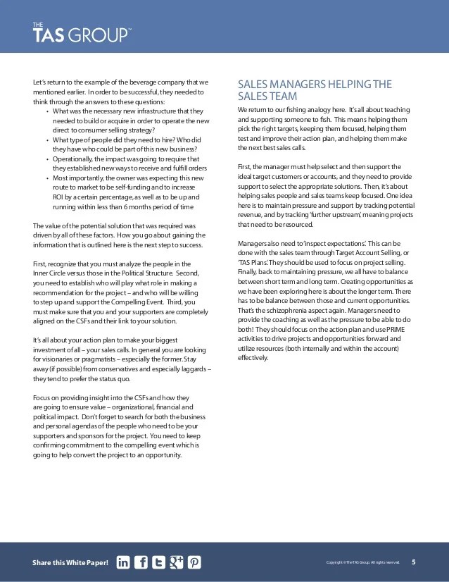 Sales White Paper How to Create And Win New Business