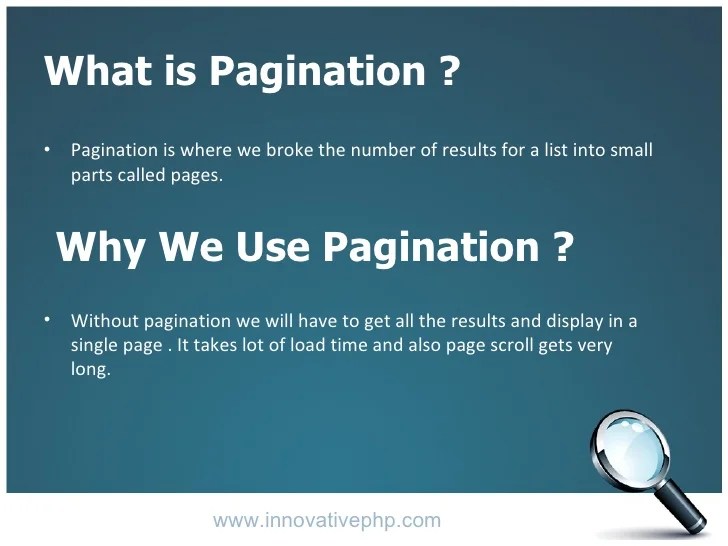 Creating apaginationwithphp