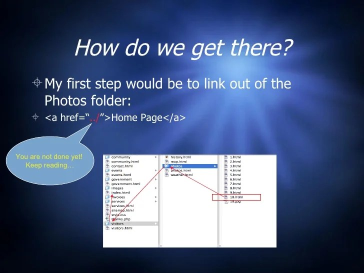 Creating File Paths in HTML