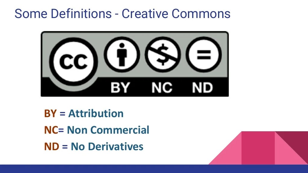 Some Definitions Creative Commons Some Definitions Creative Commons