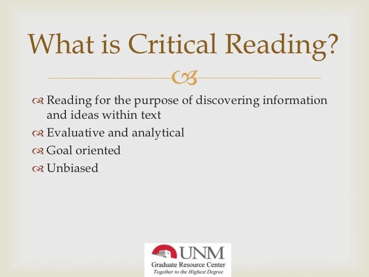 Critical reading and annotation skills