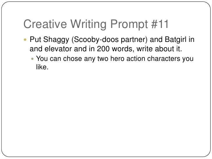 Creative writing questions and answers. Creative Writing Prompts ThinkWritten