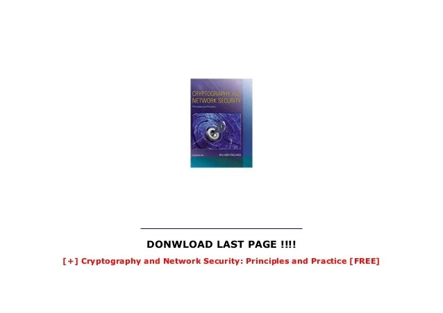 Cryptography and Network Security Principles and Practice [FREE…