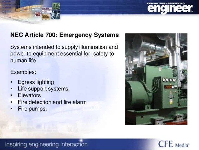 Critical Power NFPA 110 Standard for Emergency and Standby Power