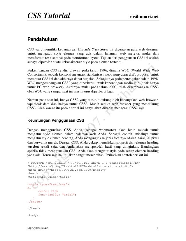 Css tutorial-01