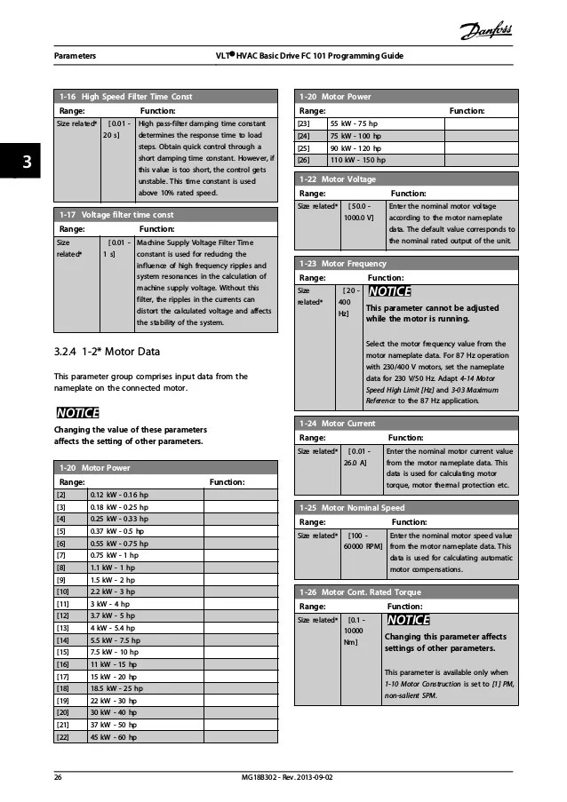 Danfoss vlt fc 101 programming guide