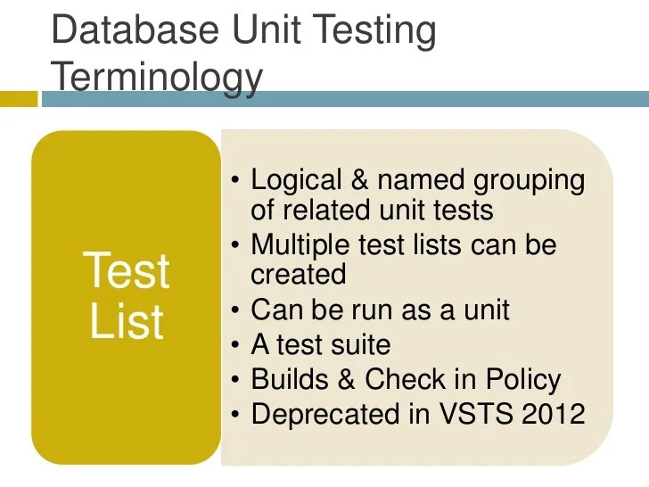 Database Unit Testing Made Easy with VSTS