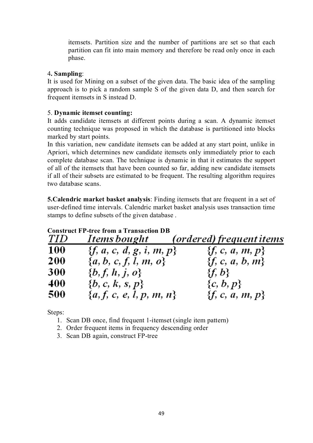 Data mining notes