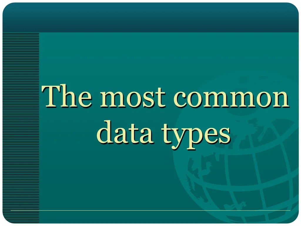 Computer data type and Terminologies