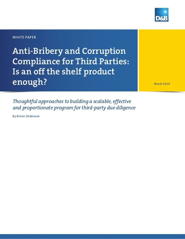 AntiBribery and Corruption Compliance for Third Parties