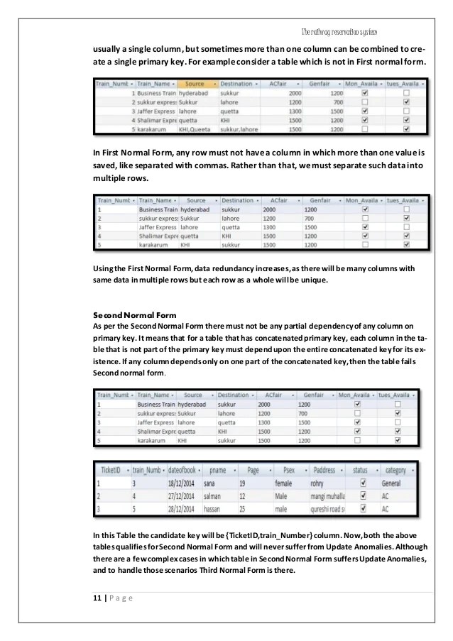 Railway Reservation system Case study of oracle db by cj date
