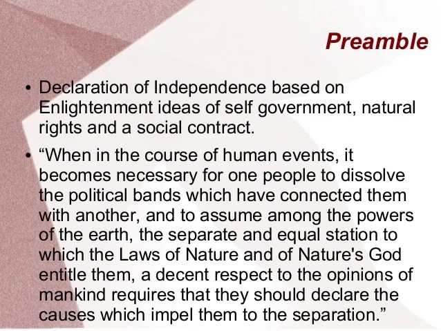 Declaration of independence