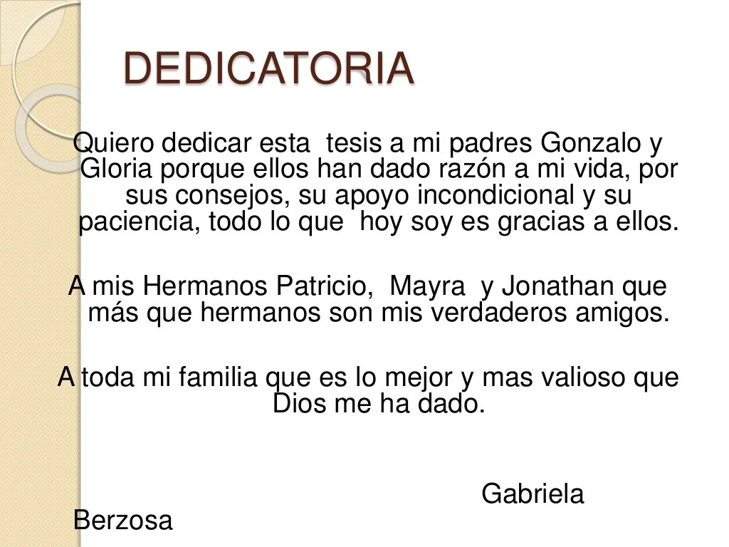 Dedicatoria