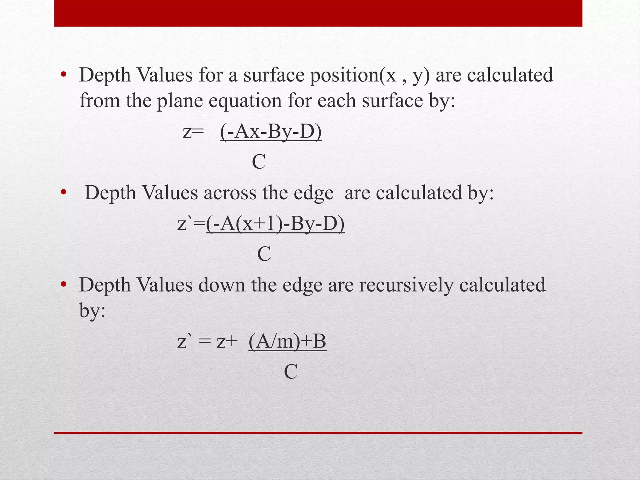 Depth Buffer Method PPT