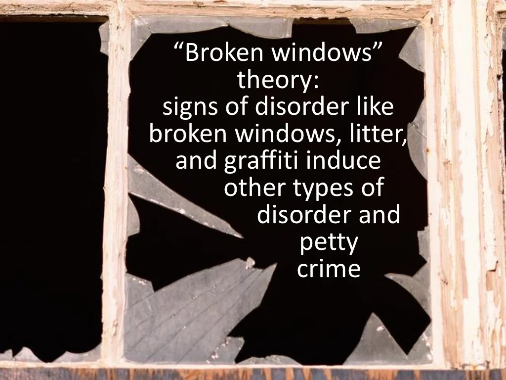 “Broken windows” theory signs of
