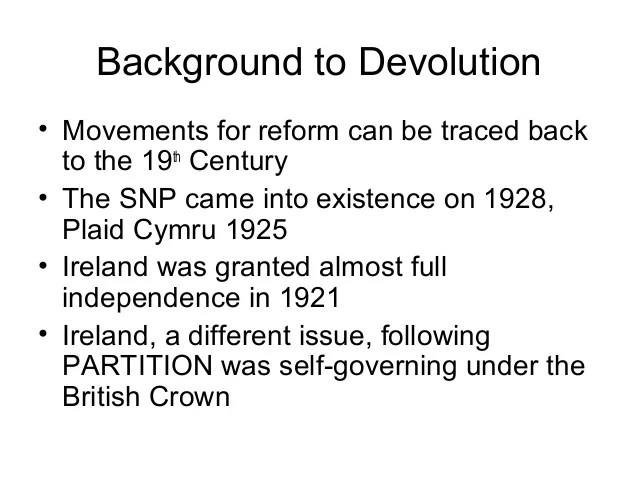 Devolution