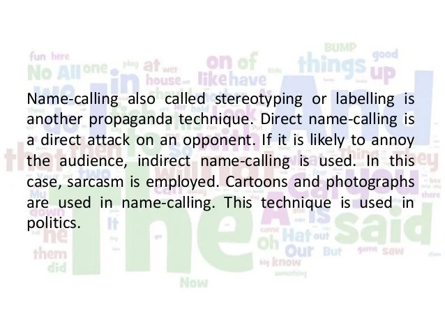 PROPAGANDA DEVICES