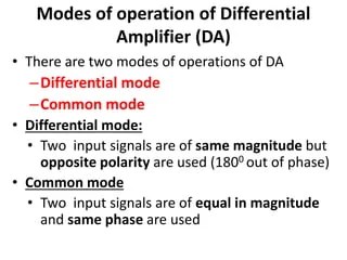 Differential amplifier | PPTX