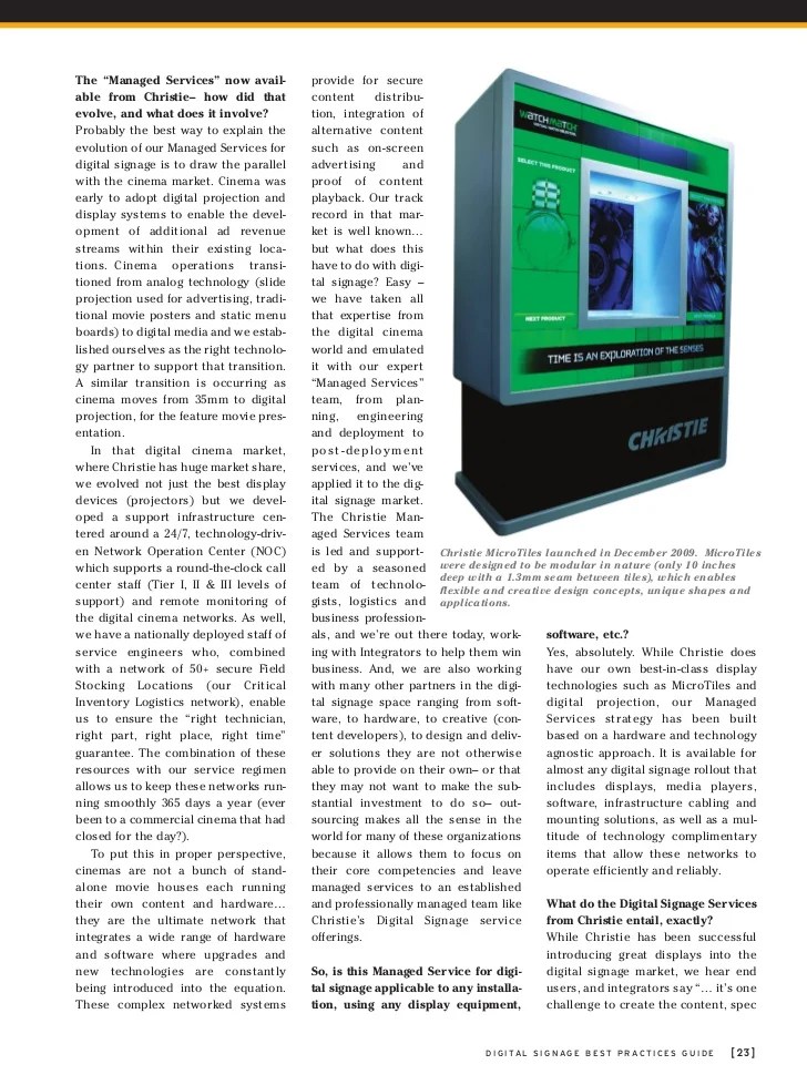 Digital Signage Best Practices Guide