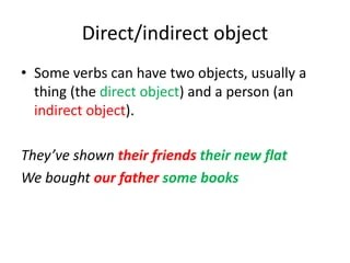 Direct indirect object | PPT