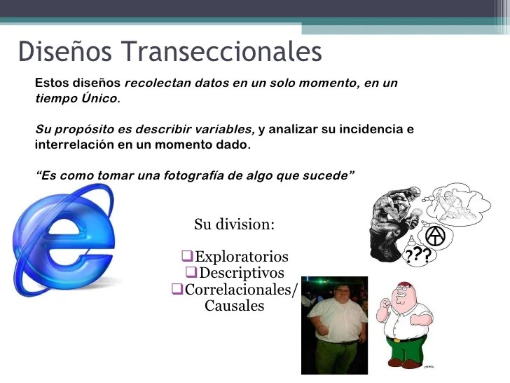 Diseños no experimentales transversales, transversales descriptivos y…