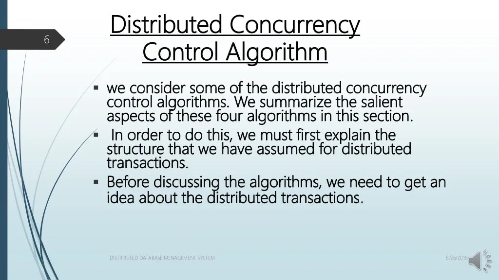 Distributed concurrency control