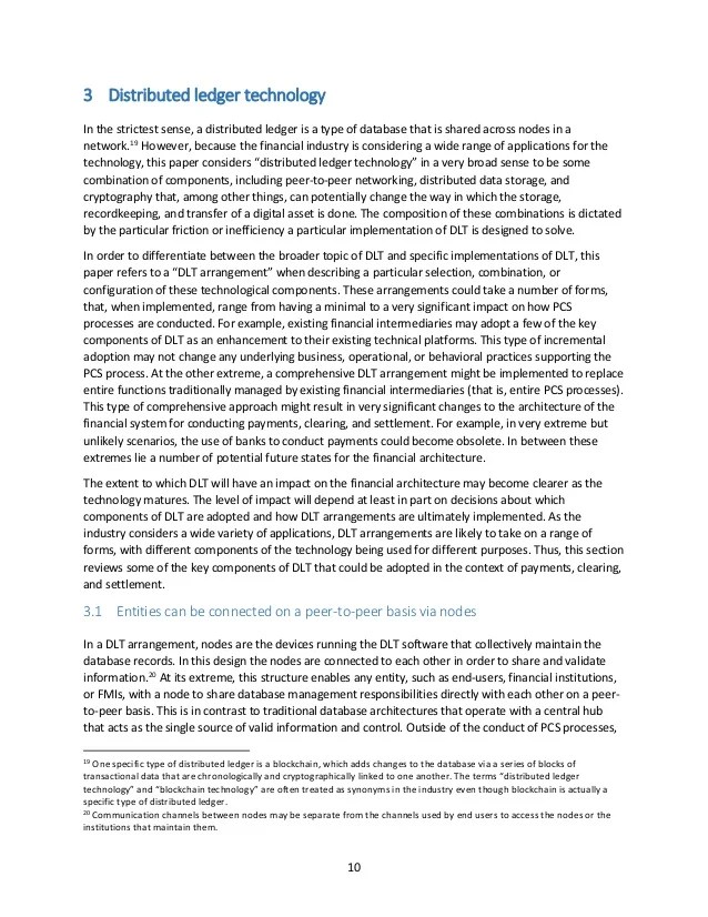 Distributed ledger technology in payments clearing and
